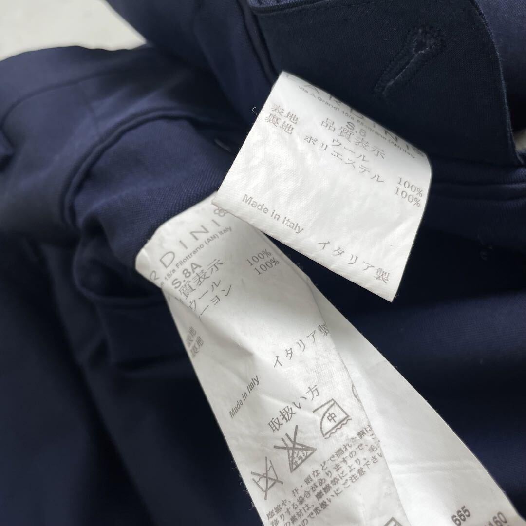 【美品】LARDINI ラルディーニ セットアップ スーツ ジャケット スラックス パンツ サマーウール 50 ネイビーの画像9