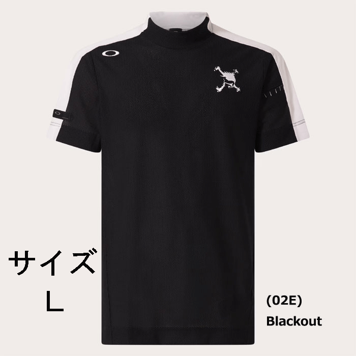 【定価11,550円】オークリー ゴルフ モックネックシャツ (FOA406432-02E JPN：L) メンズ半袖シャツ 新品値札付 2024新作【OAKLEY正規品】