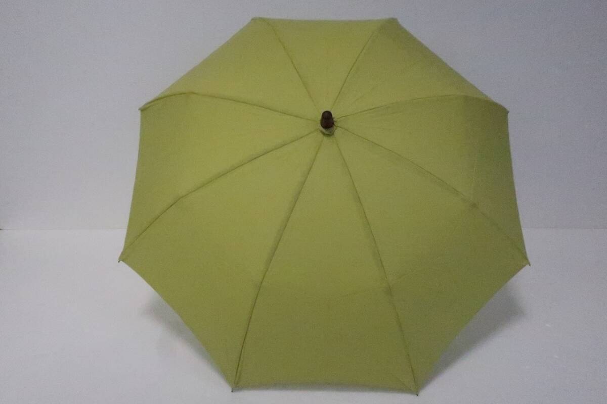  new goods moon bat made Carino ricamo ultra-violet rays prevention processing folding parasol 4 yellow green series 