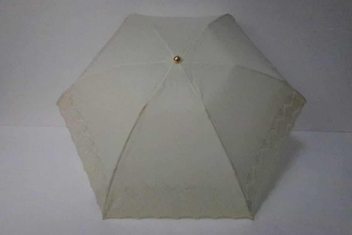 新品 ムーンバット製 ミントン MINTON 軽量 紫外線防止加工 晴雨兼用 折り畳み日傘 A２３ レモンイエロー系の画像3