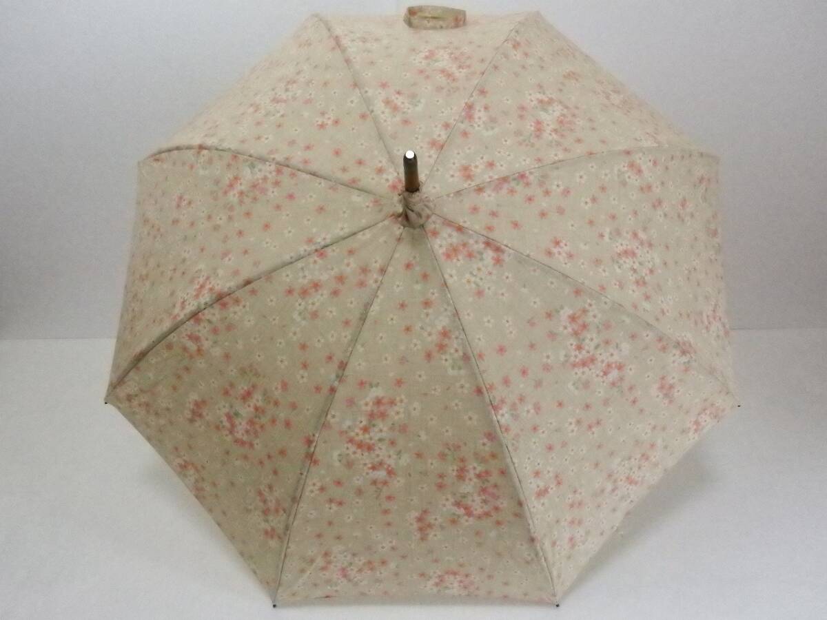 新品　日本製　高級晴雨兼用傘　洋服にも和服にも合う　紬風和柄の木綿使用　１１_画像3