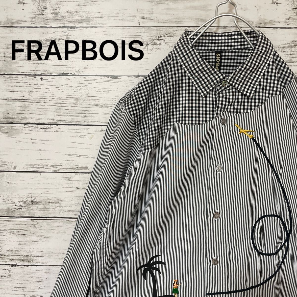 FRAPBOIS クレイジーパターンシャツ ギンガムチェック ドット ストライプ