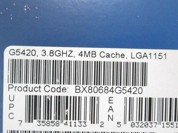 AC 10-7 美品 インテル intel Pentium Gold G5420 3.80GHz 4MB Cache LGA1151の画像2