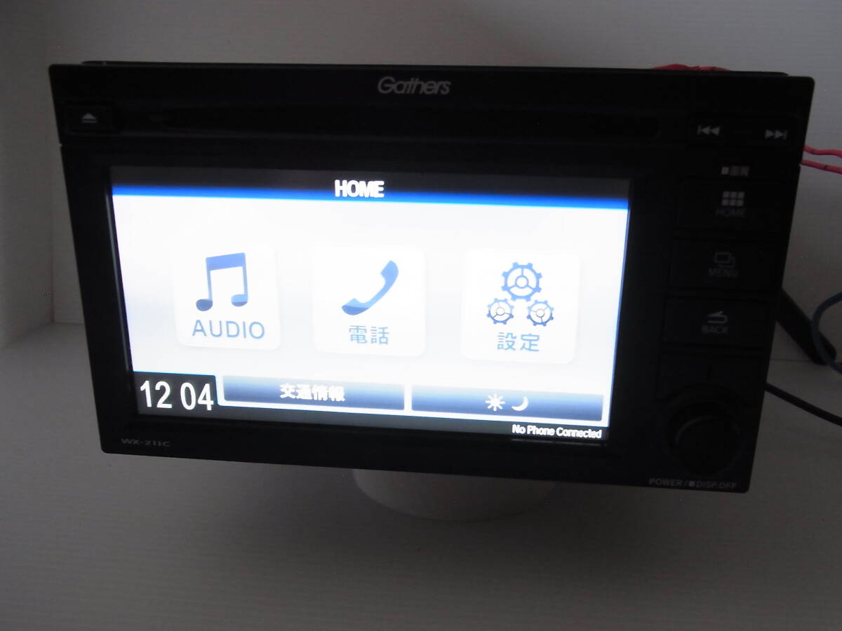 動作確認済み!!ホンダ HONDA 純正品 ディスプレイオーディオ WX-211C 08A00-PH5-A00 Gathers ギャザーズ Bluetooth/CD/ワンセグ_画像2