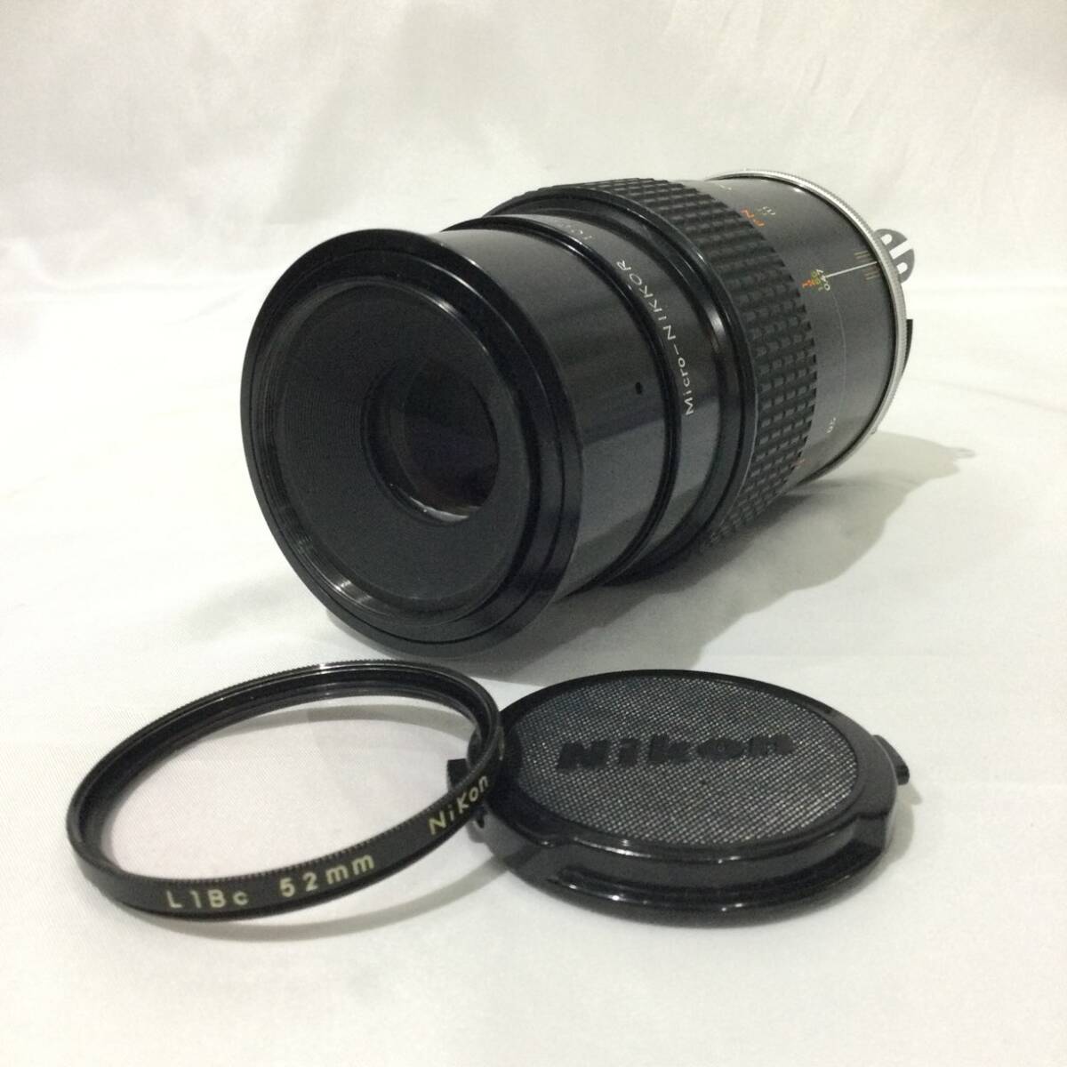 【Nikon ニコン】★『Micro NIKKOR 105mm 1:4 F4 L1Bc 52ｍｍ』単焦点マイクロレンズ フィルター 2点★    一眼レフカメラフィルムA754の画像1