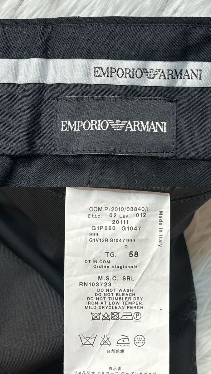 [ превосходный товар XXXXXL размер!!!]EMPORIO ARMANI Emporio Armani выставить костюм высококлассный NAPOLI LINE черный мужской 58 размер 