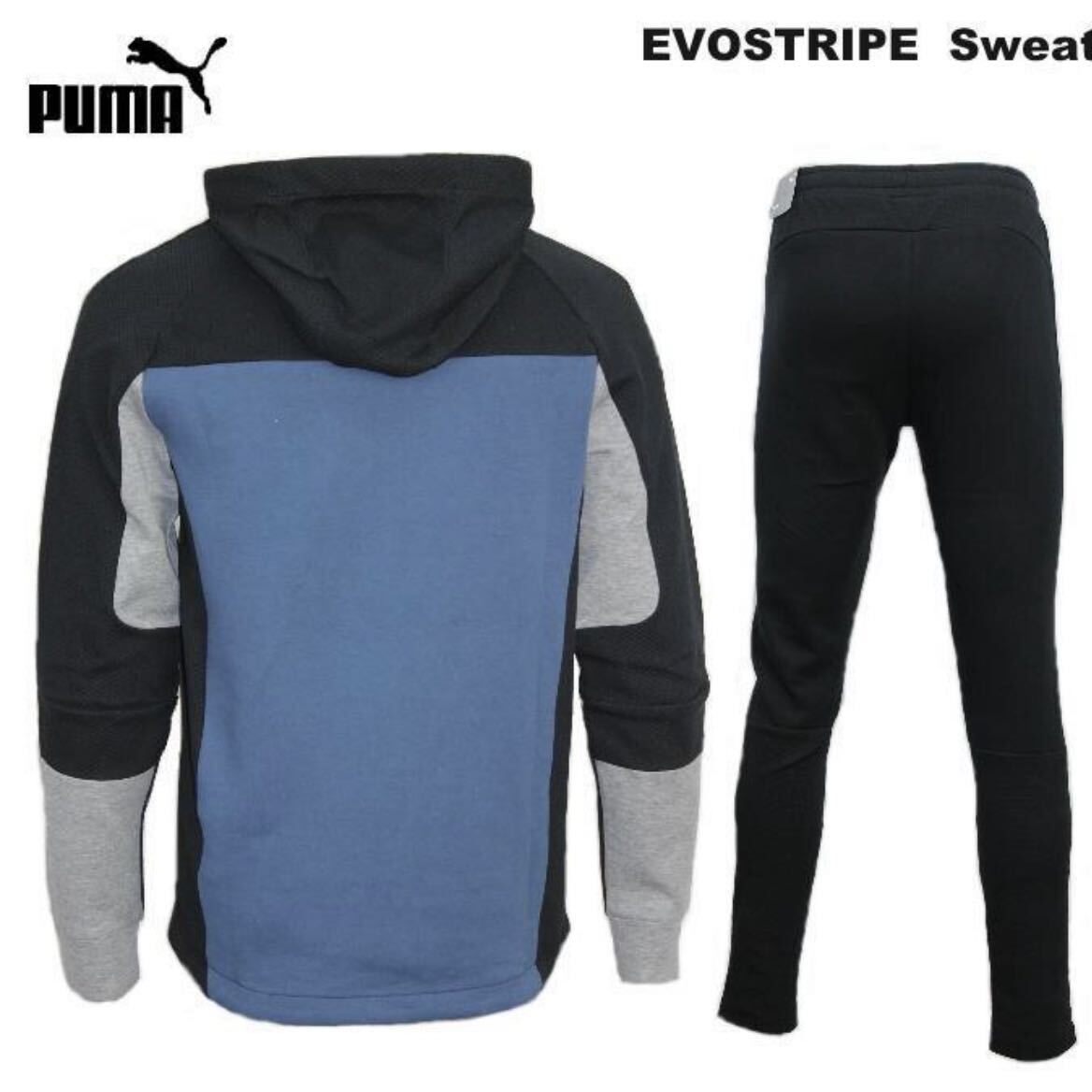 プーマ PUMA メンズ EVOSTRIPE フーデッドジャケット 上着XL パンツＬの画像2