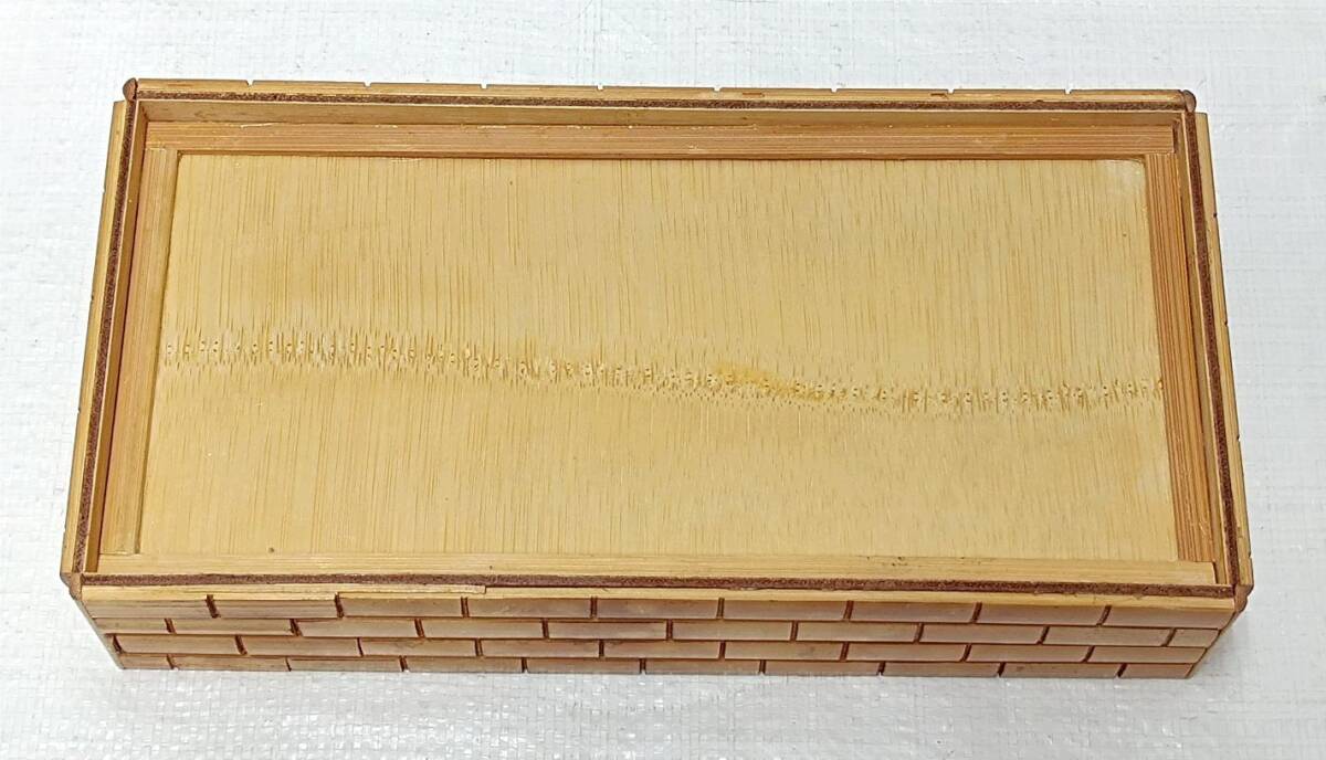 古い総竹製　ハンドメイド　バンブーボックス　小物入れ・レターボックス_画像10