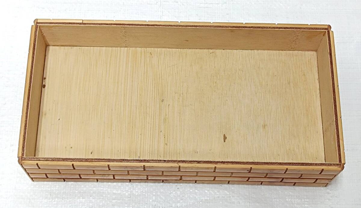 古い総竹製　ハンドメイド　バンブーボックス　小物入れ・レターボックス_画像9