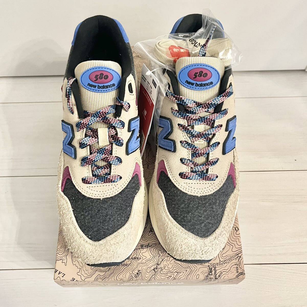 26.5cm 新品未使用 LEVI’S NEW BALANCE MT580 LE2 リーバイス ニューバランス MT580LV2 ベージュ ブルー 580V2_画像6