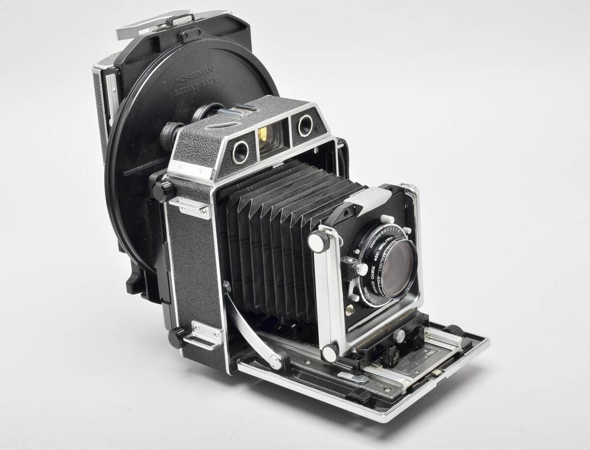 ★トプコンホースマン980　ロータリーバック付き　75mm　f3.5　フィルムホルダー　3本付き　極美品