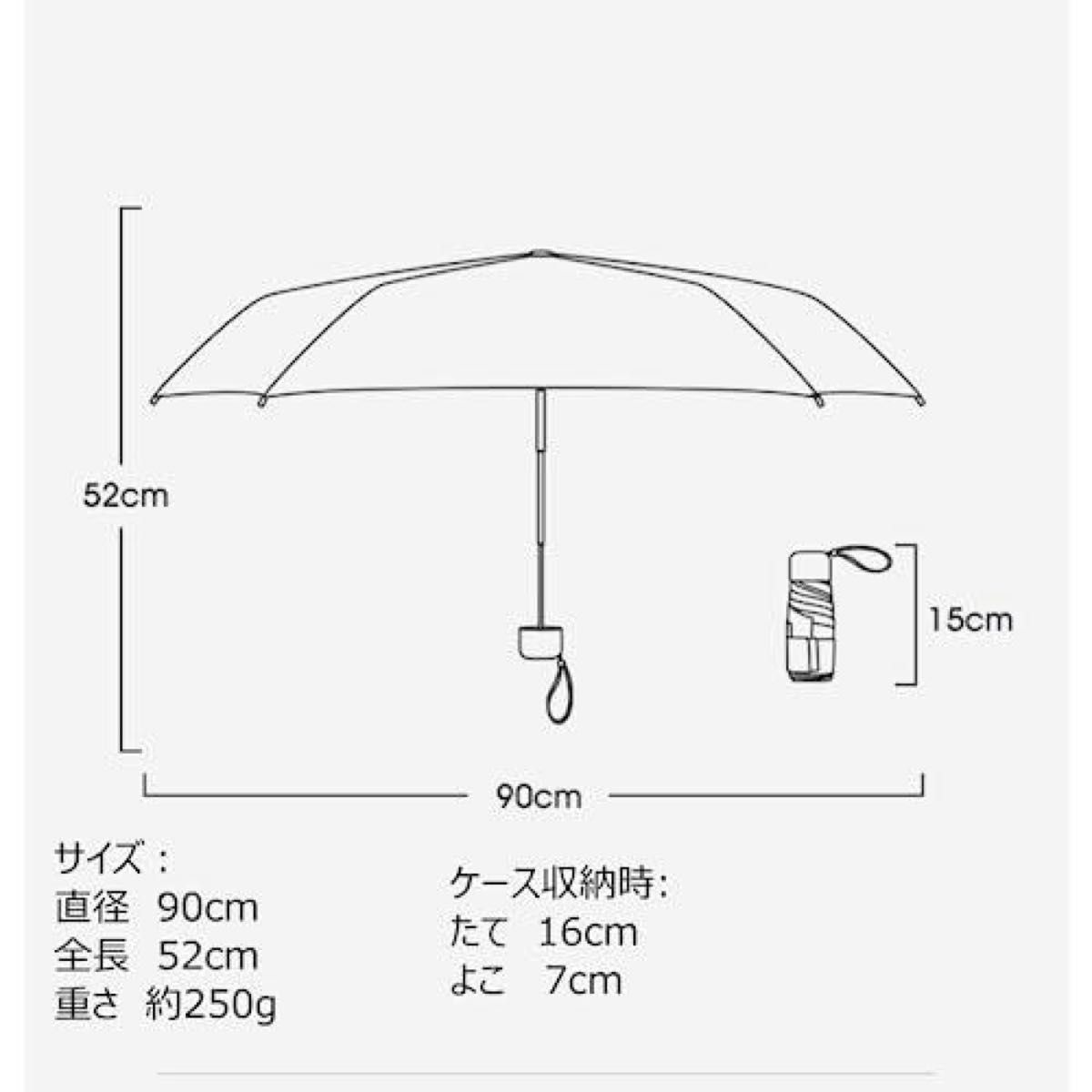 傘 折り畳み傘 日傘 紫外線遮断 遮熱  熱中症対策 晴雨兼用 ブラック