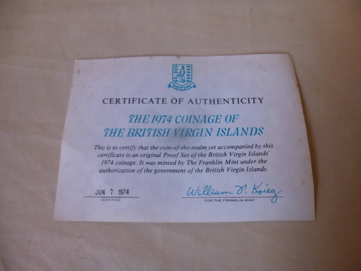 ⑤ 1974年 COINAGE OF THE BRITISH VIRGIN ISLANDS の画像2