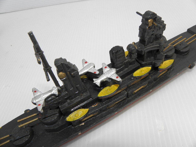 84 戦前 木製 軍艦 箱付 / 玩具 戦艦 船舶 戦争 海軍 の画像8