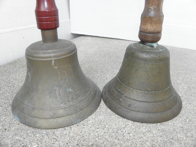 97 handbell bell doorbell bell 4 point together / Showa Retro old tool old .. lot discount present . bread shop Cafe old former times 