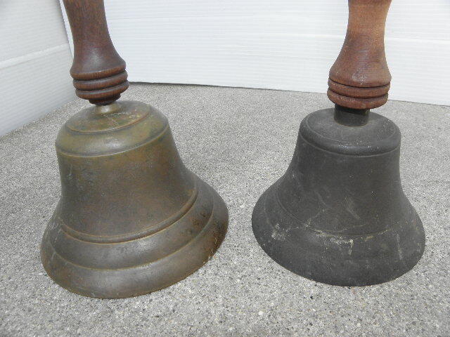97 handbell bell doorbell bell 4 point together / Showa Retro old tool old .. lot discount present . bread shop Cafe old former times 