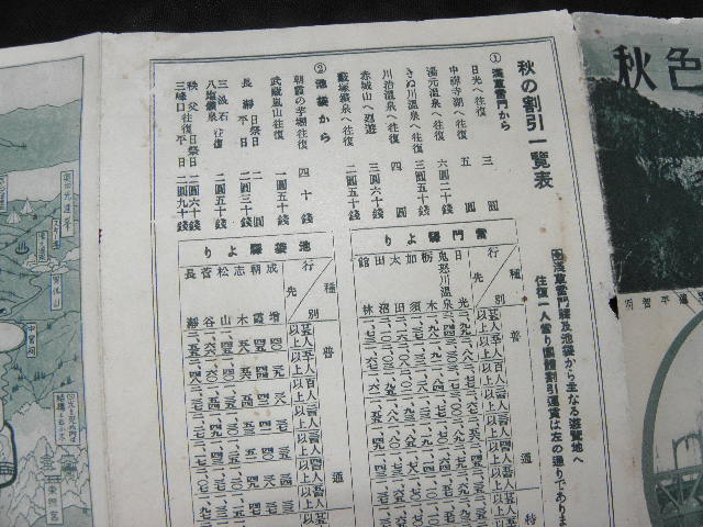 54 東武電車 秋色探訪 案内 / 鉄道 電車 沿線案内 地図 古地図 戦前 戦後 名所_画像5