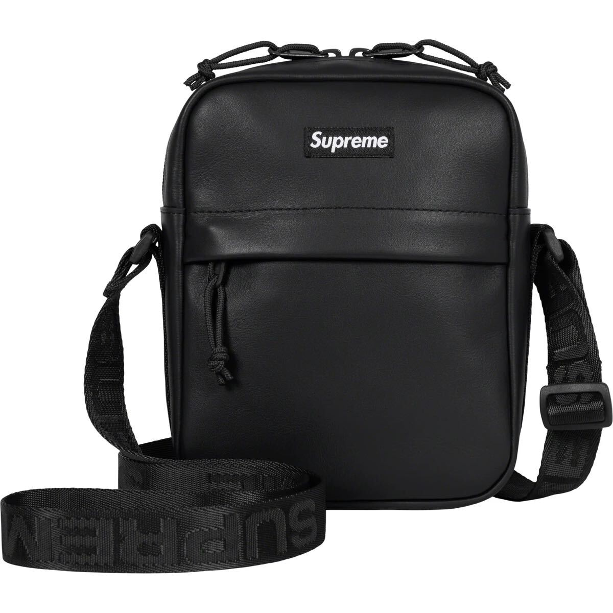 Supreme Leather Shoulder Bag Black シュプリーム レザーショルダーバッグ ブラックの画像1