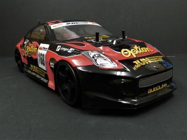 *Li-ion battery * 2.4GHz 1/10 drift radio controlled car Fairlady Z type black red [ turbo with function * has painted final product * full set ]
