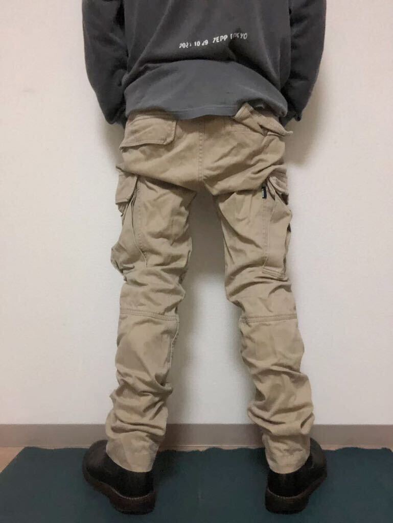 アビレックスavirex SLIM FIT CARGO PANTSスリムフィット　カーゴパンツMベージュ系_画像2