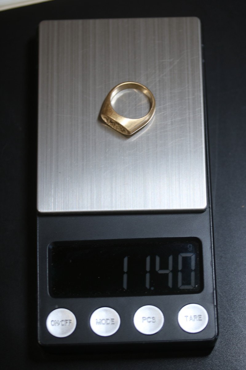 T803 K18指輪/11.4g/12号/内径16.5mm/ゴールド/金/51462の画像3