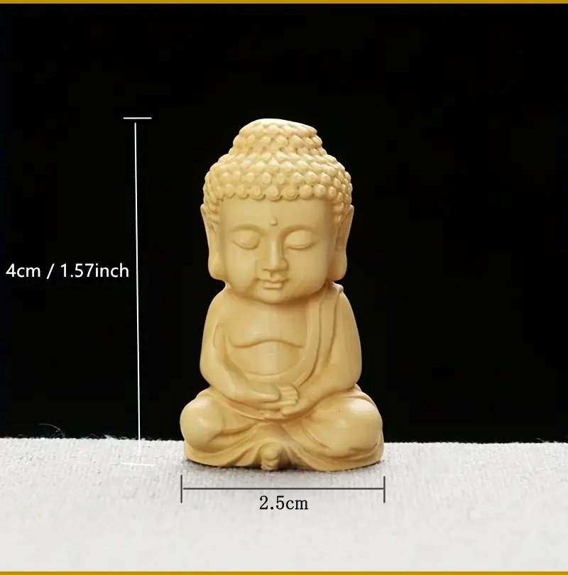 3328757581-3 Buxus microphylla material tree carving Buddhist image * handicraft .. seal .....