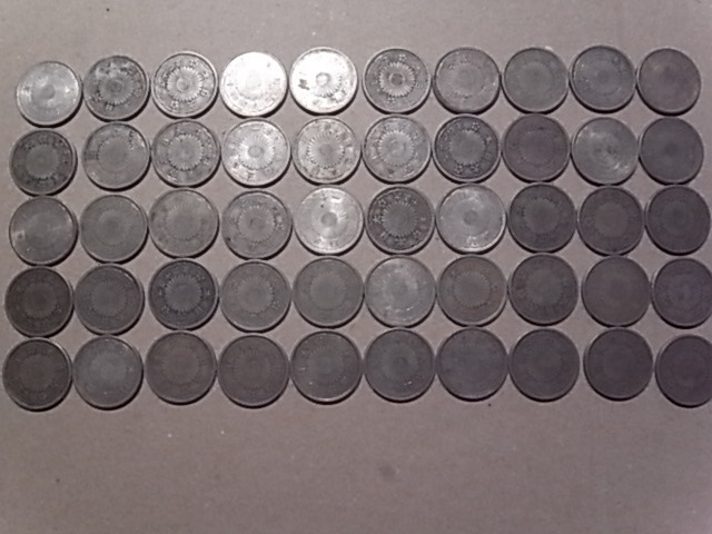古銭 50銭銀貨 五十銭銀貨 50枚 245gの画像1