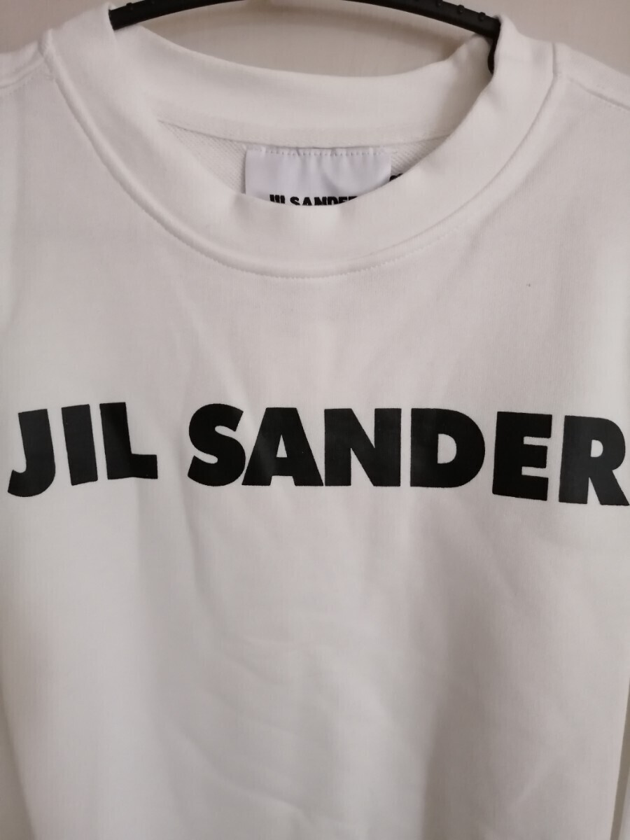 ★☆新品未使用★☆JIL SANDER＋ジルサンダープラス フロントロゴ長袖シャツ ロンT　White 白　 Lサイズ　 男女兼用 オーバーサイズ_画像2