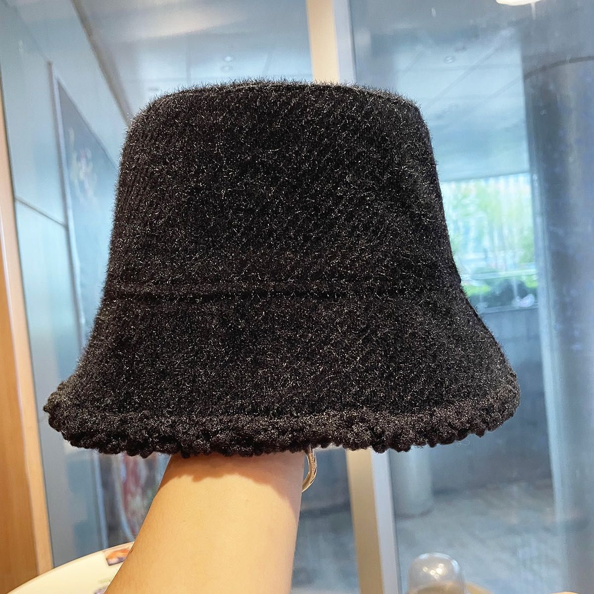 帽子 レディース バケットハット 秋 冬  防寒 小顔効果 もこもこ 帽子 可愛い  ニット帽