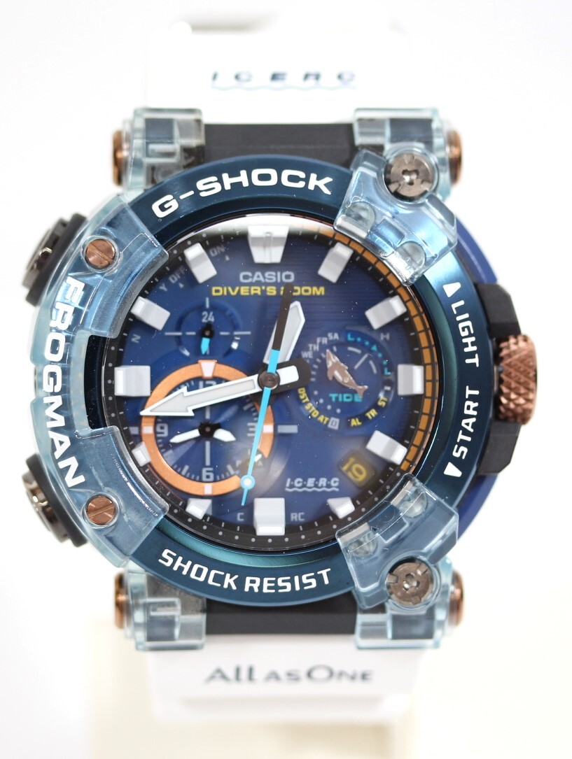 Y6187#◆美品◆CASIO カシオ G-SHOCK フロッグマン イルカ・クジラ30周年モデル 電波ソーラー GWF-A1000K-2AJRの画像2