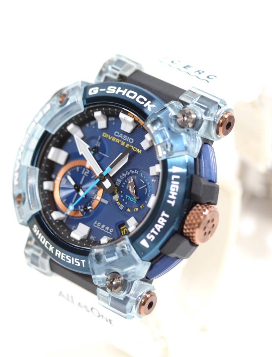 Y6187#◆美品◆CASIO カシオ G-SHOCK フロッグマン イルカ・クジラ30周年モデル 電波ソーラー GWF-A1000K-2AJRの画像6