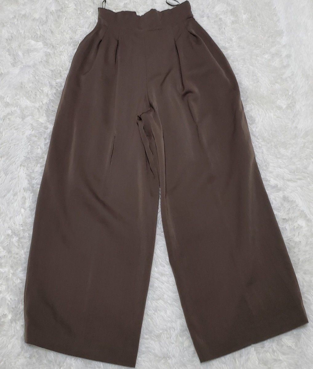 レディース ウール 100％ パンツ スーツ ダークブラウン セットアップ ジャケット スーツ