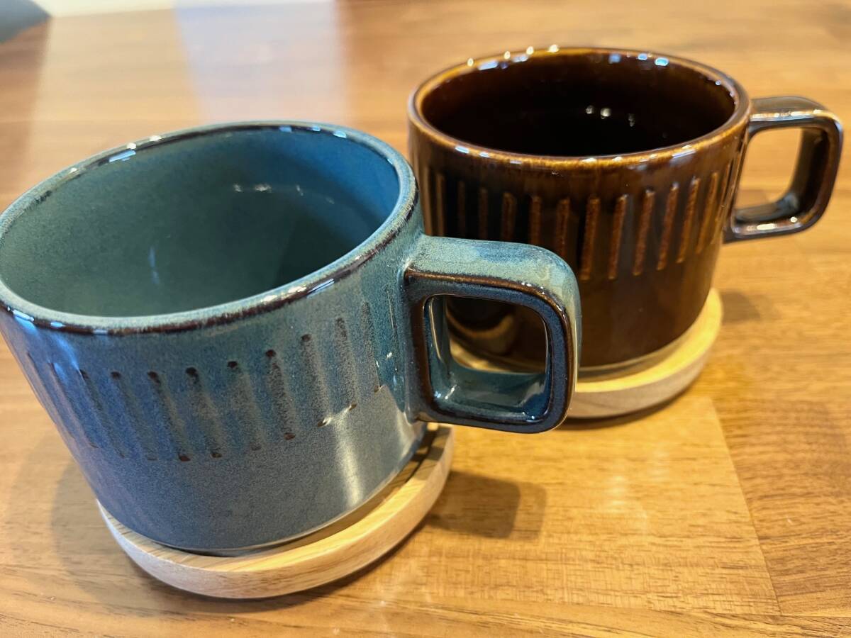 icocoti sango ペア 蓋つきマグカップ アンティーク調 未使用 icocoti sango ペア 蓋つきマグカップ アンティーク調 未使用