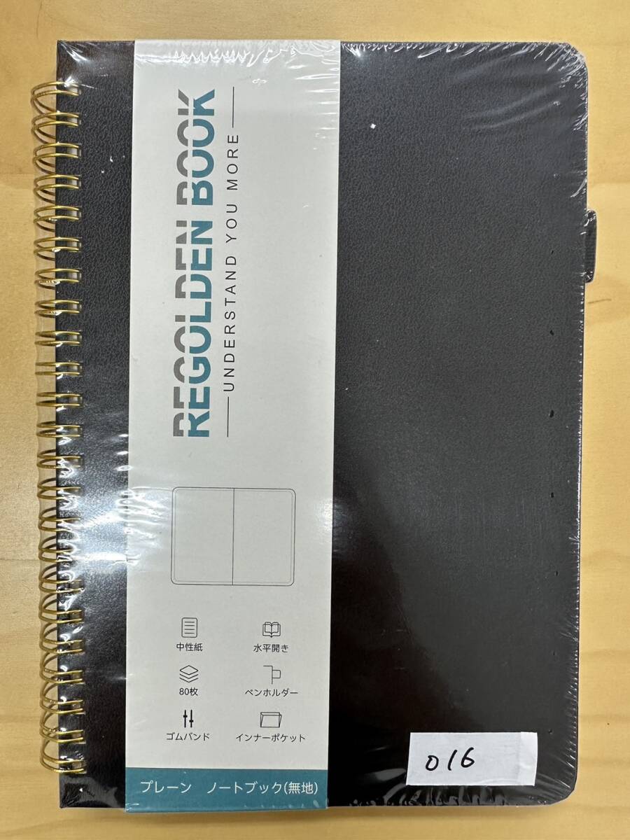 ブラック 2冊セット A5 ハードカバーノートブック無地 リングノート A5 ビジネス A5 ノート ペンホルダー付き 80枚の画像5