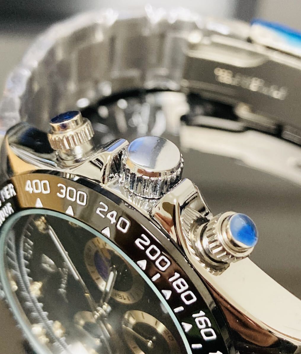 ゴールデンウィークセール　メンズ腕時計　クロノグラフ アナログ腕時計　ストップウォッチ　防水腕時計　 ジルコニア　ステンレス1297人気_画像5