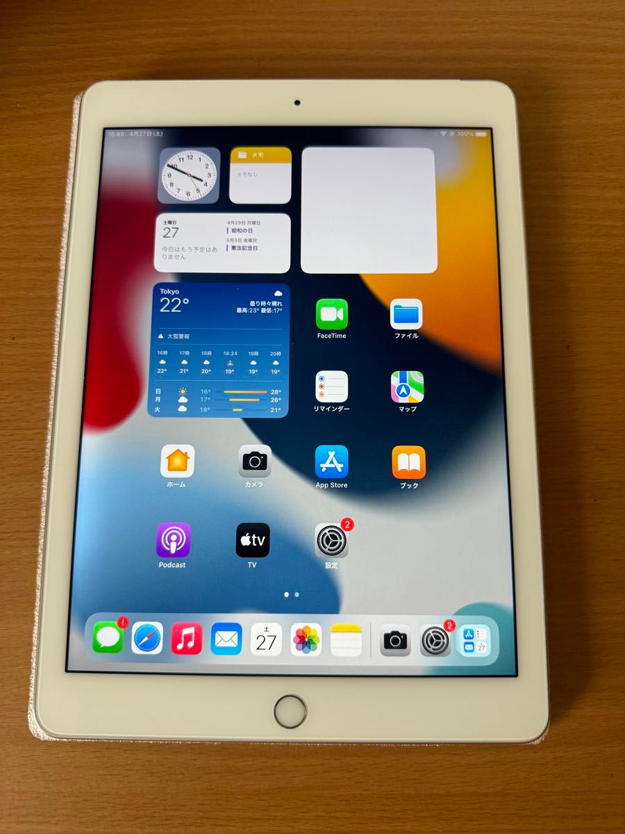 iPad Air 第2世代 Wi-Fi + Cellular 16GB シルバー MGH72J/A A1567 動作確認済