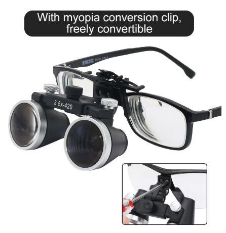  dental magnifier (4 color ... selection ) magnification 3.5 + head light set 5W tooth . magnifying glass glasses angle adjustment possibility DIY. eye magnifier 