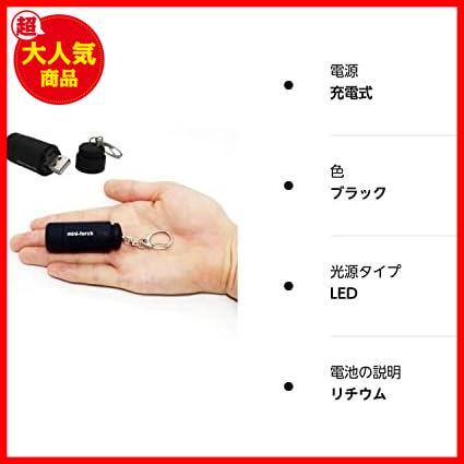 懐中電灯 USB充電式 軽量 16g 25ルーメン LED キーライト 防水 キーホルダー ハンディライトミニ 子供 携帯便利 防災 停電 対策 災害_画像10