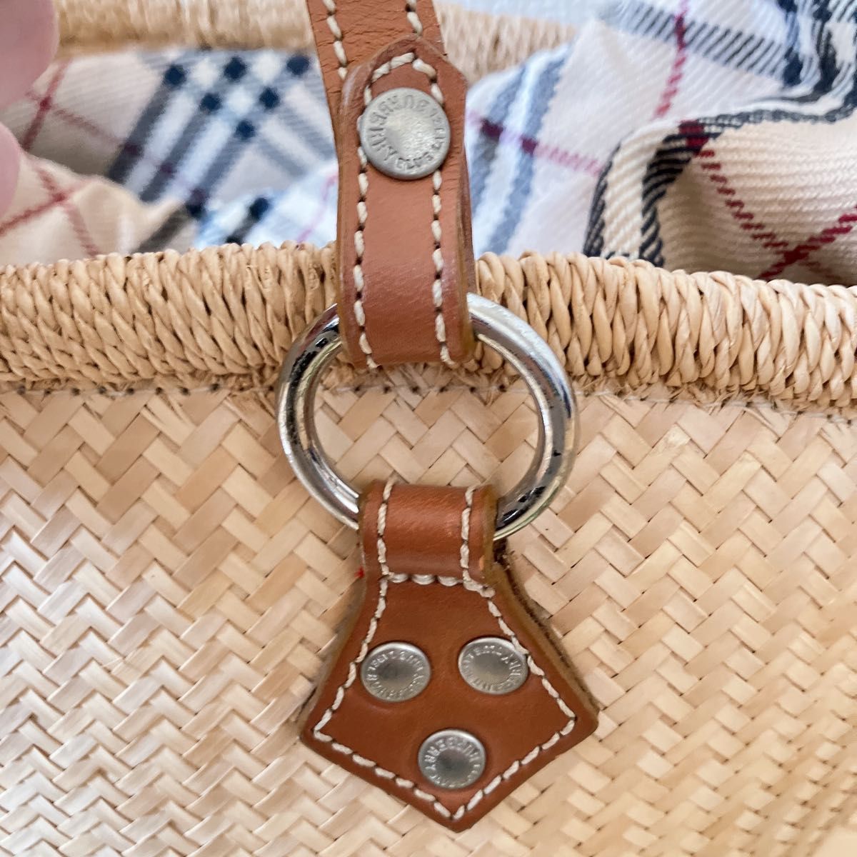 バーバリーブルーレーベルかごバッグノバチェック籠Burberry バーバリーブルーレーベルかごバッグノバチェック籠Burberry