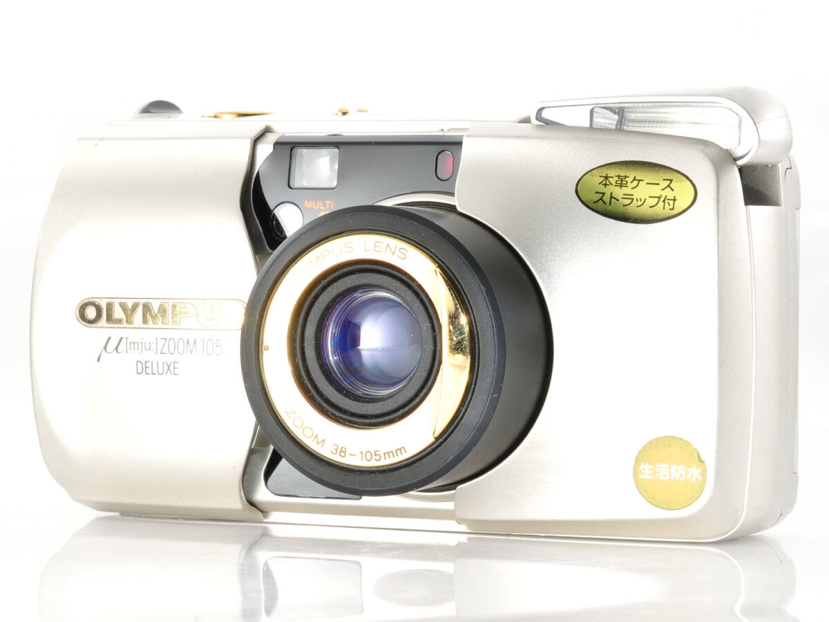 【動作良好】OLYMPUS mju μ Zoom 105 Deluxe オリンパス コンパクトフィルムカメラ#262の画像1