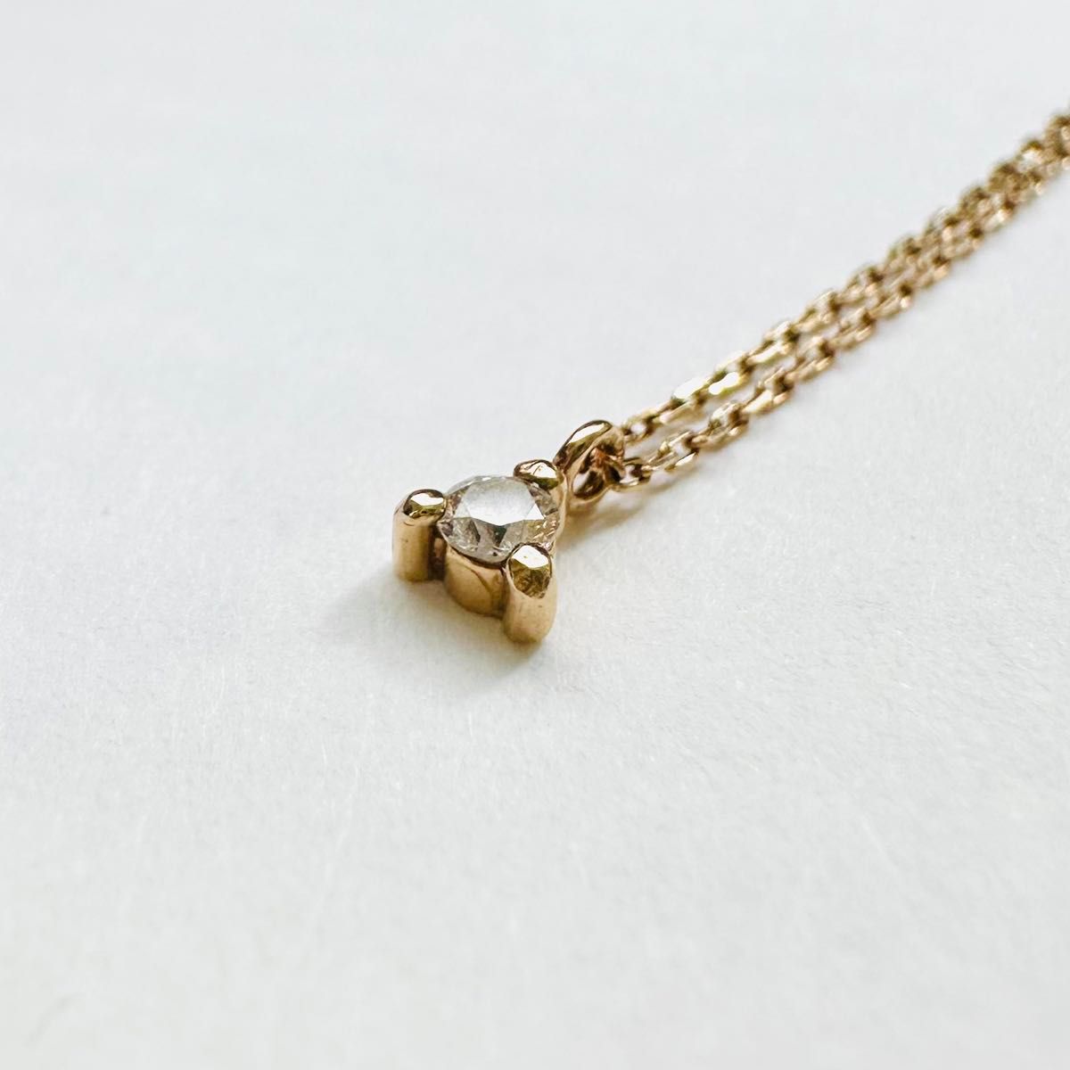 ココシュニック K10YG ダイヤモンド ネックレス 一粒 0 03ct ココシュニック K10YG ダイヤモンド ネックレス 一粒 0 03ct