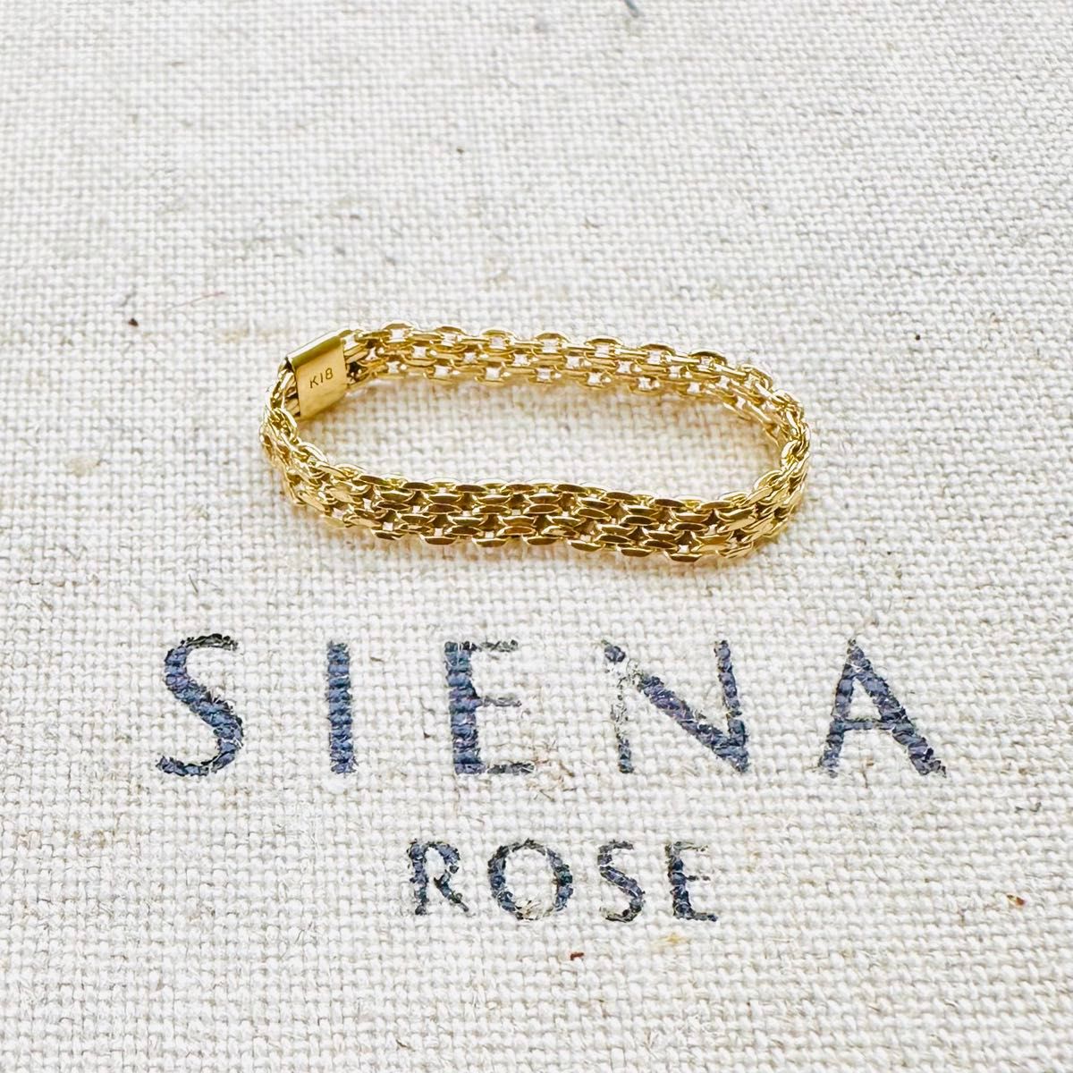 Siena Rose K18 YG ビスマルクチェーンリング シエナロゼ リング Siena Rose K18 YG ビスマルクチェーンリング シエナロゼ リング