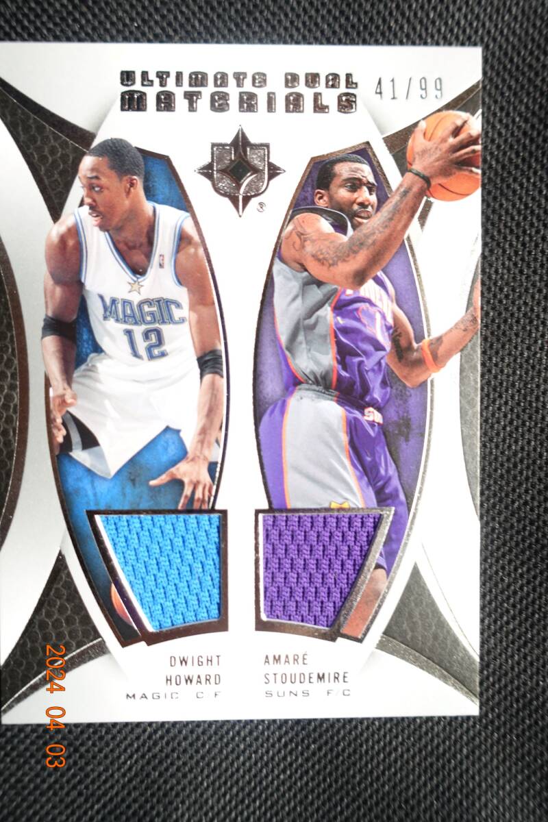 Dwight Howard/Amare Stoudemire 2007-08 Ultimate Collection Dual Materials #41/99の画像1