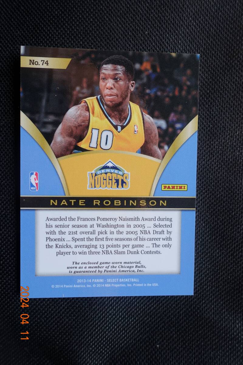 Nate Robinson 2013-14 Panini Select   Swatches の画像2