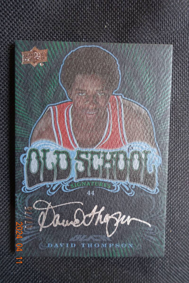 David Thompson 2013-14 UD Black Original Old School Signature #32/75の画像1