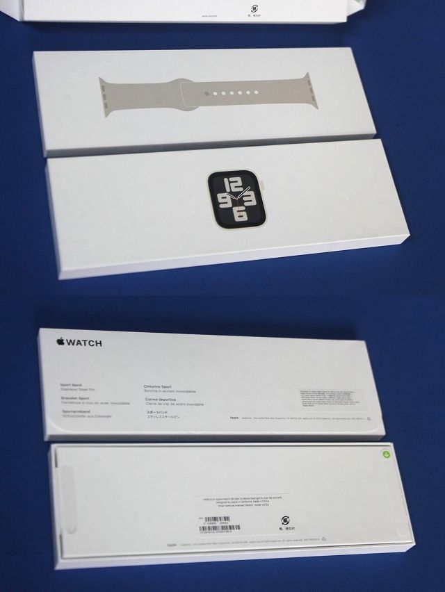 新品 Apple アップル MR9U3J/A Apple Watch SE 第2世代 GPSモデル 40mm Model:A2722 スターライト スポーツバンド★送料520円_画像3