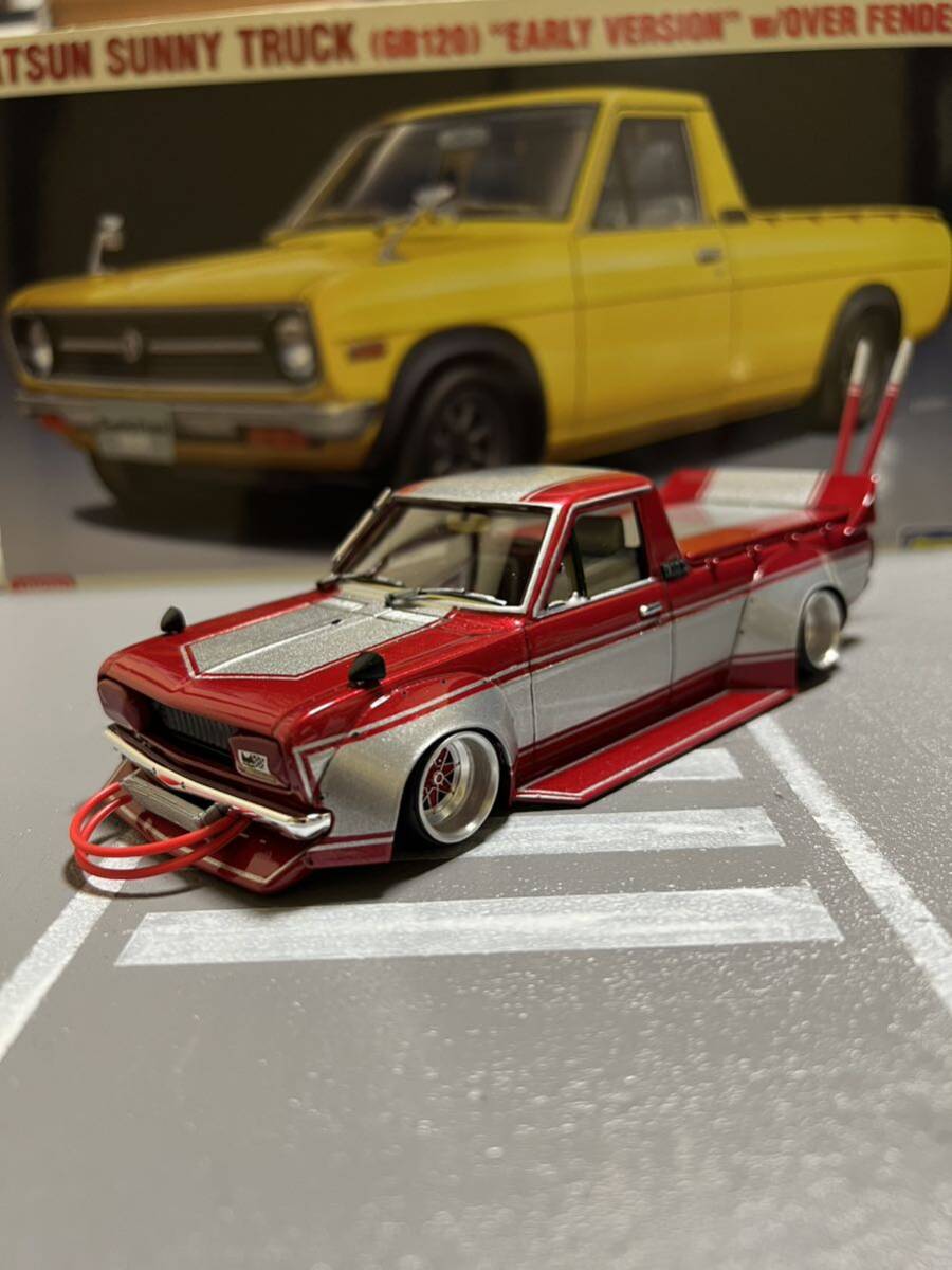 Yahoo!オークション - ハセガワ1／24サニトラ完成品 街道