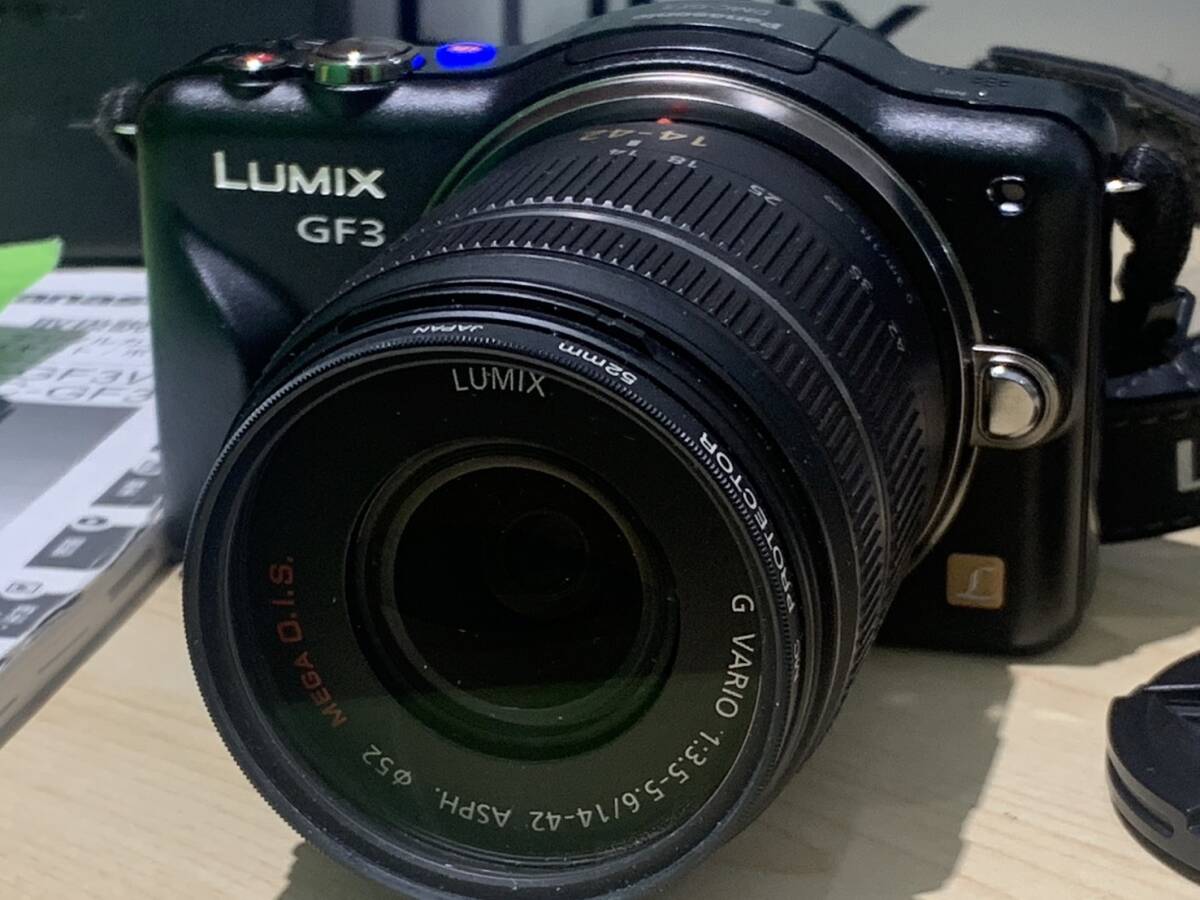 【12383】撮影 再生◎パナソニック ミラーレス 一眼カメラ LUMIX GF3 ダブルレンズキット DMC-GF3W Panasonic 中古 箱 現状品 付属彡の画像3