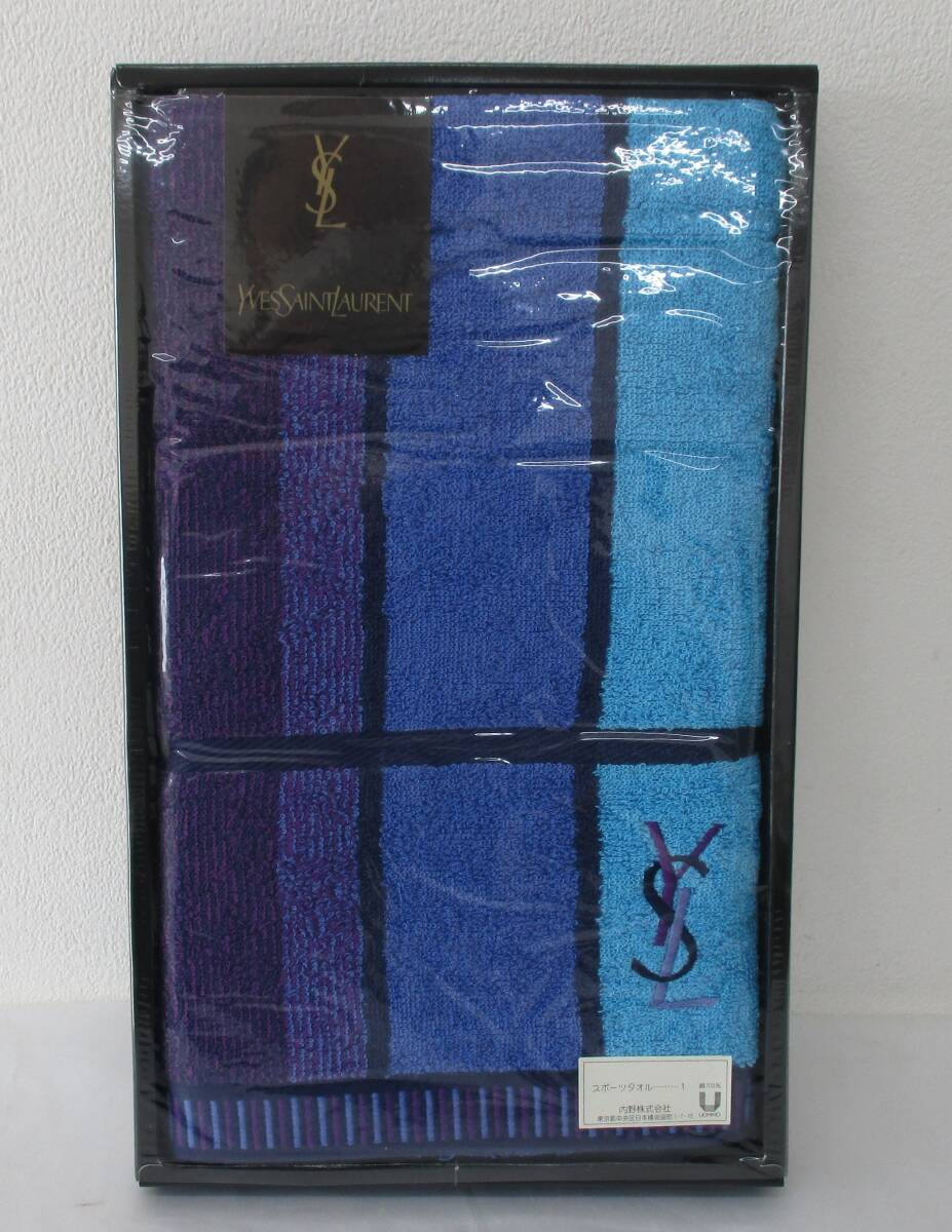 【未使用 保管品】イヴ・サンローラン YVES SAINT LAURENT スポーツタオル_画像2