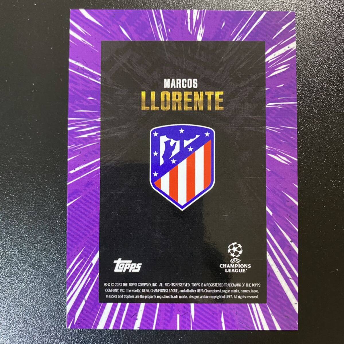 2023-24 Topps Gold UEFA Marcos Llorente Atletico de Madrid /25 直筆サインカード マルコス・ジョレンテの画像2